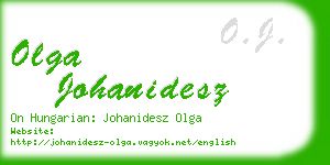 olga johanidesz business card